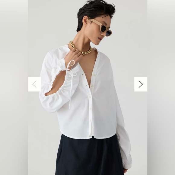 Anthropologie Tops - Pilcro Drawstring Poplin Blouse by Anthropologie ⭐️ Host Pick ⭐️